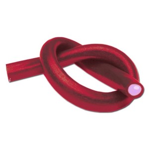 Lasso violet fouré enroulé sur lui même