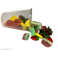 Coupe de fruits délice 🍓 : mélange de bonbons colorés, tendres et acidulés, pour une explosion de saveurs fruitées.