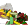 Coupe de fruits délice 🍓 : mélange de bonbons colorés, tendres et acidulés, pour une explosion de saveurs fruitées.
