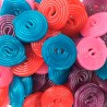 Vrac de Rouleau Multicolores Haribo, bleu, rouge et rose