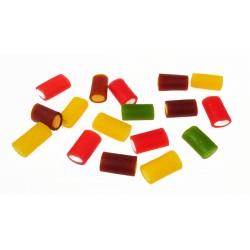 plusieurs bonbon fourés colorés, les balla balla de chez Haribo