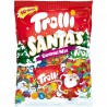 Trolli Santa's Gummi Mix, décorés rouge avec des sapins enneigés. Le sachets contiens des petits sachets