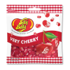 sachet de jelly belly blanc avec des jelly belly rouge et une cerise sur le sachet