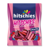 sachet de bonbon rose avec les dragées batônnets visible par une fenêtre transparente avec plusieurs nuances de rose.