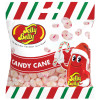 Sachet de jelly belly aux couleurs de noël rouge et vert et une cane a sucre