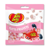 sachet de bonbon blanc avec un jelly belly qui a un chapeau de cuisinier qui danse et plusieurs jelly belly rose sur le paquet