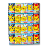 plusieurs chewing gum avec pikatchu dessiné dessus en forme de malabars, écrit en japonais