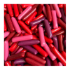 Vrac de dragées long de toutes les couleurs du sachet, rose, rouge, violet et bordeaux