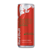 canette de red bull rouge avec le logo de la marque dessus. Le parfum est indiqué dessus : pastèque.