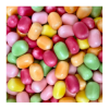 Vrac des dragées mao croqui fruits de chez haribo verts, rose, fushia, jaune et orange