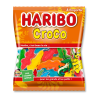 Sachet de croco haribo, qui sont des bonbons en gélatine multicolores en forme de crocodiles