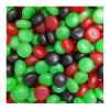 Vrac de fraizibus haribo de couleur vert, rouge et noir