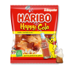 Sachet de happy cola lisse de chez Haribo, qui sont des bonbons en forme et au goût de cola marron et transparent