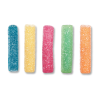 Super frite de chez Haribo en individuel de couleurs bleu, orange, vert, jaune et rouge