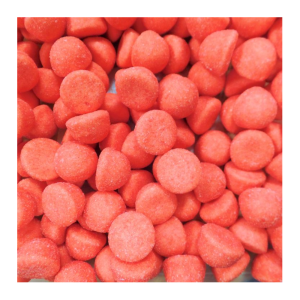 Vrac de tagada rouge de chez Haribo, en forme et au goût de fraise