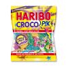 Sachet jaune Haribo de croco pik, qui sont des crocodile qui piques