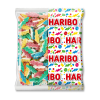 Gros conditionnement sachet de croco pik Haribo, ce sont des bonbons gélifiés en forme de crocodile qui piques