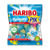 Sachet bleu Haribo de schtroumpfs pik, ce sont des bonbon en forme de schtroumpfs qui piquent