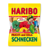 Sachet jaune de rouleaux gélifiés de couleurs de chez Haribo