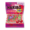 Sachet Haribo de couleurs rouge et violet de cherry pik qui sont des bonbons en forme de cerises