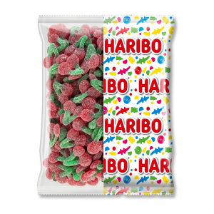 sachet gros conditionnement de haribo cherry pik qui sont des bonbons en formes de cerises
