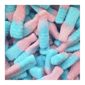 Bubblizz lutti en vrac de couleur rose et bleu en forme de bouteille