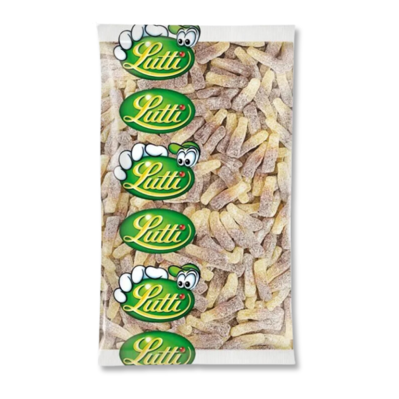 Sachet gros conditionnement de colabizz de la marque lutti qui sont des bonbons au cola en forme de bouteille