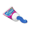 Tubble gum en individuel qui est un chewing gum en pâte de couleur bleu tâche langue, au gout de framboise