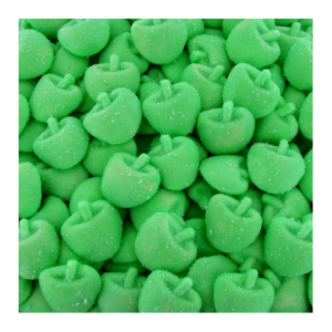 Pomme tendre verte plate
