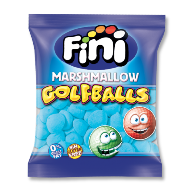 Sachet gros conditionnement de balle de golf de chez fini bleu au gout de framboise