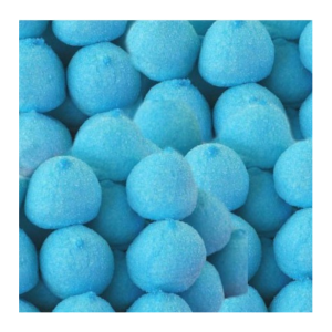 Vrac de guimauve balle de golf de couleur bleu et au gout de framboise