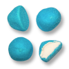 Guimauve balle de golf en individuel de couleurs bleu et au gout de framboise