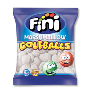 Sachet gros conditionnement de balle de golf blanche qui sont des guimauve à la vanille