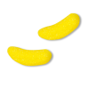 banane fini en individuelles qui sont des bonbons à la forme et au gout de banane