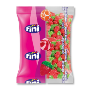 sachet gros conditionnement de cerise gélifiés pik de chez FINI qui sont des bonbons acidulés à la cerise