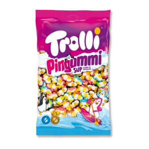 sachet de pingouins couleurs assortis qui sont des bonbons en forme de pingouins de différentes couleurs