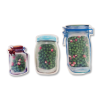 Sachet en forme de bocal de petits pois au lard vert et rose
