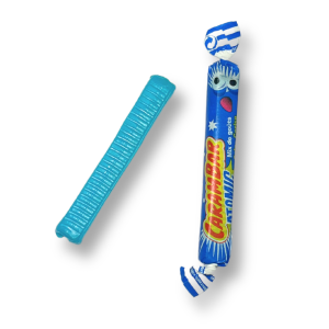 carambar atomic qui sont des pâtes à marcher en forme de stick de couleur bleue
