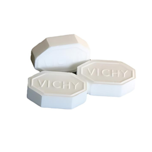 pastilles de vichy blanches en individuelles avec écrit Vichy dessus