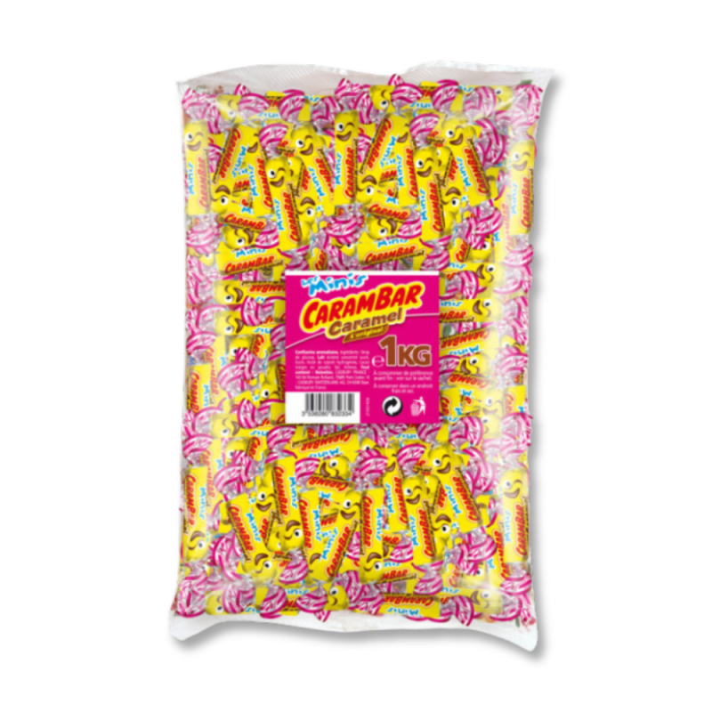 Sachet gros conditionnement de carambar mini caramel qui sont des petite pâtes à marcher au caramel