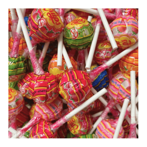 Vrac de sucette best of de chez chupa chups de toutes les couleurs (rouge, rose, vert, bleu)