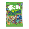 Sachet vert de joubini pouple acidulés qui sont des bonbon trolli en forme de poulpe multicolores