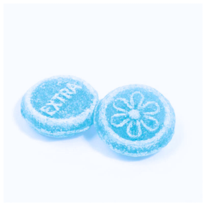 individuel de bonbon pastilles menthe claire bleue kubli