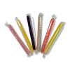 Sucre d'orge fluo individuels de couleur jaune, rouge, marron et orange