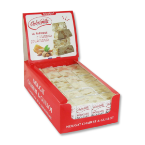 Carton présentoir de nougat tendre dans des emballage individuel