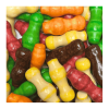 Vrac de mammouth tétine qui sont des sucettes de toutes les couleurs avec un chewing-gum à l'intérieur