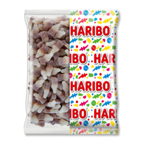 Sachet gros conditionnement de happy cola pik qui sont des bonbon acidulés en forme et au goût de bouteille de cola