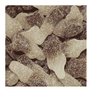 Vrac de happy cola pik qui sont des bonbon citrique en forme et au goût de cola