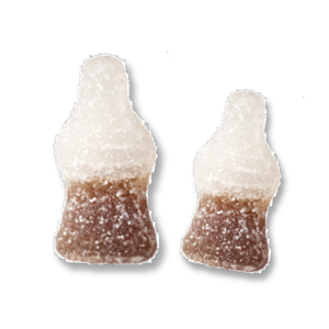 Happy cola pik individuel qui sont des bonbons acidulés en forme et au goût de bouteille de cola