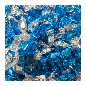 Vrac de mini bonbon d'accueil menthe bleu et argenté